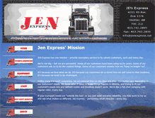 Tablet Screenshot of jenexpress.net